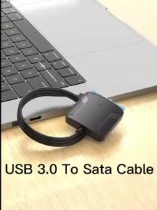 SATA to USB 3.0 and USB C Adapter Cable for 3.5 2.5 Inch SSD/HDD Hard Drive Reader External Converter for SSD/HDD Data Transfer