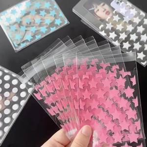 100 Chiếc Ngôi Sao Tự Dính Túi Đóng Gói Quà Tặng Thẻ Nhựa Tay Áo Bao Bì Trang Sức Cần Thiết Cho Mọi Dịp