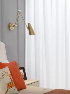 Bedside Wall Lamp Reading Eye Protection Nordic With Switch Rotation And escopic Folding R Long Arm Lighting NWCW