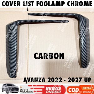 Foglamp Cover Avanza 2022 2024 2025 2026 2027 Ring List Fog Lamp Chrome Hitam Carbon
