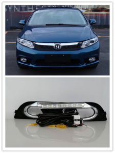 LED DRL For Honda Civic 2012 2013 2014 Daytime Running Lights Waterproof Daylight Lamp With Dynamic Turning Light Signal 12V