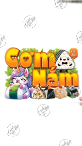 Hình dán CƠM NẮM dán tường quán ăn trà sữa hình sticker decal kimbap trang trí xe đẩy sushi onigiri