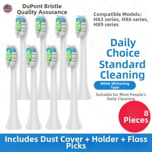 Philips Electric Toothbrush Head Replacement Compatible HX5171 HX5161 6730 3541 G2 C1 Dental Care PP Material Medium Bristles