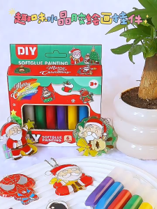 DIY Soft Glue Painting Kit | Fun Crystal Art Toy for Kids | 6 Colors Craft Set