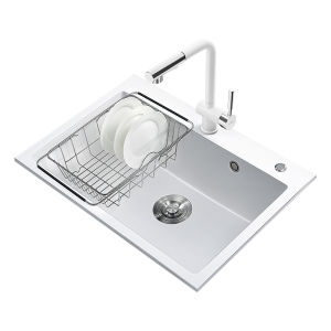 HIGOLD | Food Grade Quartz Kitchen Sink Single Bowl with Drain Basket