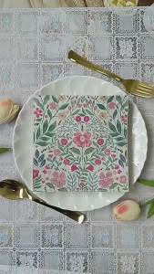 20pcs 33cm 2Layer New Full Version Floral Pattern Napkins Party Creative Decorative DIY Paper Restaurant Paper Picnic Mat