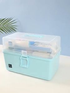 Tủ đựng thuốc gia đình 3 tầng hộp thuốc y tế cho gia đình SIZE TO 12 LÍT có tay cầm khoá hộp gọn gàng tiện lợi