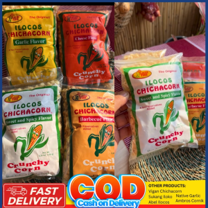 Ilocos Chichacorn 250 150 Grams Snacks Vigan Chichacorn Garlic Cheese Sweet and Spicy Adobo Barbeque Reseller Price