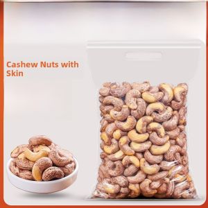 Original Flavor Salt Baked Large Cashew Nuts with Skin 500g Can Snacks Purple Coat Nut Year Goods Flagship Store TangPin