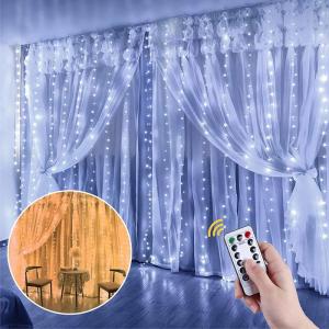 100/200/300 LEDs Curtain String Lights Remote Control USB Fairy Light Romantic Home Party Christmas Wedding Decoration 3 Colors