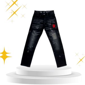 Quần jean size nhỡ màu đen