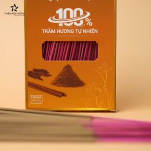 Nhang Trầm Hương Thiên Mộc 20cm Thơm Hương Trải Nhiệt Không Bỏ Trượt - Hộp 200 Cây