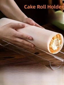 Transparent Acrylic Cake Roll Former Refrigerated Baking Tool Fat Roll Shaping Device Non-Stick Kitchen Cooking Utensil