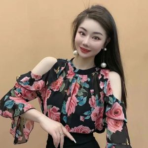 Her Store HerStore Women Wanita Polka Dot Tee Shirt Longgar Baggy Plus Saiz Blaus Women Korean Blouse Casual Chiffon Blouse
