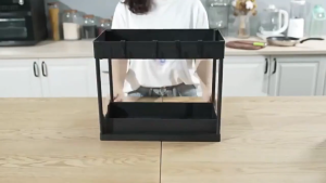 [SG Ready Stock]2 Tier Under Sink Rack Kitchen Cabinet Drawer PP Plastic Kitchen Shelf Storage Avoid clutter