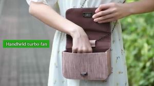 Portable handheld turbo fan foldable hanging neck fanportable folding hand fan USB rechargeable portable small turbo