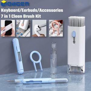 INOVAGEN 7 In 1 Keyboard Cleaning Brush KitScreen Cleaner Spray/Earphone Cleaner Dust Remover/Key Puller/Phone Computer Cleaning Tools