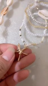 7Pcs Fashion Bohemian Style Starfish Woven Bracelet Summer Beach Seashell Rice Bead Bracelet