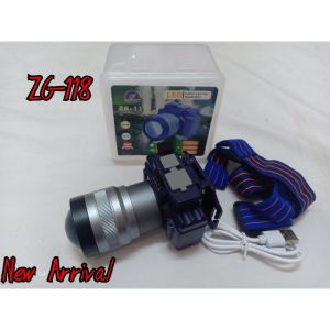 100w Laser Canon LampuKepala Mini Zoom Able Rechargeable Jeadlamp Headlight