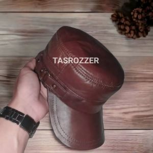 Topi komando kulit model ring terdapat pengaturan size