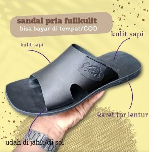 sandal kulit pria selop Casual berkualitas