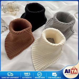 2023 Knitted Collar Scarf Women Turtleneck Knitted False Fake Collar Detachable Scarf Warm Winter Windproof Ruffles Wrap Scarf