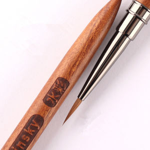 1/2PCS Sandalwood Handle Kolinsky Nail Liner Brush Nail Painting Pen Acrylic UV Gel Brushes Crystal Manicure Tool Nail Brush