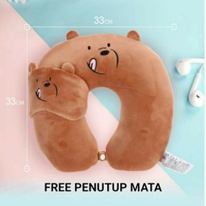 Bundara Pr-1274 Bantal leher + penutup mata Sangat lembut Bantal leher dewasa bantal mobil traveling