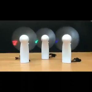 Portable Led Light Fan Love Font Confession Gift Cooling Fan Handheld Mini Flash Word Power Message Advertising Souvenir