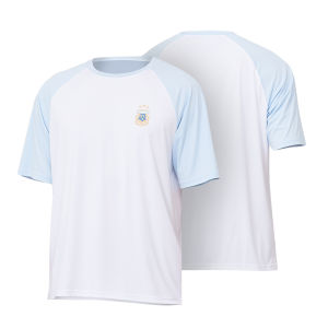 ALL STAR PARTNER | Blue and White Patchwork Quick-Dry T-Shirt