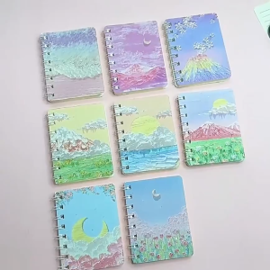 1PC A7 Cute Mini Spiral Notebook Cartoon Diary Notepad Coil Book School Stationery Office Supplies mini notebook small notebook pocket