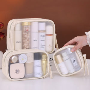 New transparent pouch waterproof portable womens makeup bag travel essential toiletries bag large capacity cosmetics organizer