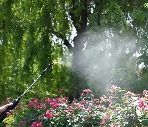 Máy phun xịt tưới cây cầm tay dùng pin sạc đầu phun dài kèm ống mềm cấp nước 3.0m