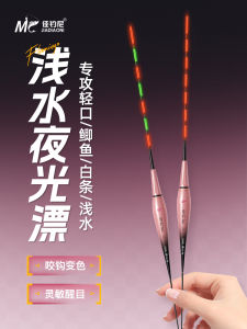 Đèn Lò Xo Ngụy Trang Nhạy Bén Nhẹ Cho Cá Chép Đánh Cá Ban Đêm Trong Nước Nông Điện Tử Đổi Màu Đuôi Ngắn