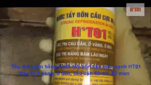 Chất tẩy cặn mảng bám bồn cầu men sứ cặn canxi vòi sen inox cặn đá nhân tạo HT01 (H+T01) 500ml