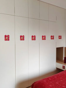 Wedding Decoration Laser Cut Double Happiness Symbol Stickers Adhesive Decorative Stickers for Marriage Celebration