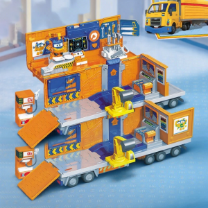 AULDEY | Audi Double Drill Superhero Repair Engineering Truck Set Pretend Play Childrens Day Gift Childrens Toy Construction Vehicle Set