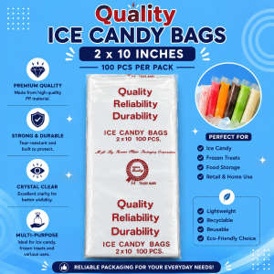 Quality 2" x 10" PE Plastic Ice Candy Bags – Strong Clear & Durable | Multi-Pack Options