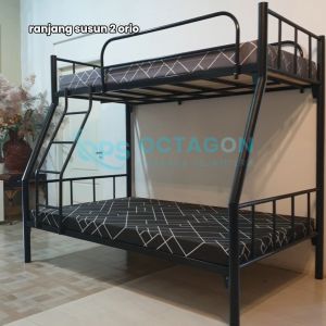 Ranjang Besi Susun Tingkat 2 Orio Bunkbed 90/120 x 200