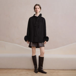 DUSHU | Snow Country Princess Style Double Face Fur Wool Coat