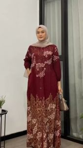 gamis twill terbaru 2023 gamis terbaru lebaran 2023 gamis malaman terbaru
