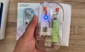 Mouse Wireless Transparan X2 Rechargeable 2.4G Bluetooth Smartphone Computer Laptop