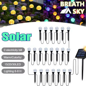 Outdoor Solar Lawn Lamp String 8 Lighting Modes Waterproof Landscape Festival Decoration Garden Yard Bubbles Lights