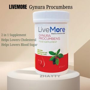 LIVEMORE Gynura Procumbens Food Supplement for Blood Pressure and Blood Sugar 60 capsules