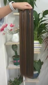 Clips In Hair Extension Long Straight Hair Pieces Clip In Hair Extension 24Inch 6Pcs Synthetic Fake Hair Ppieces For Women