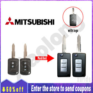 High quality Modified for Mitsubishi Montero GLX Mirage GLX Xpander GLX Strada GLX flip key accessories car key shell replacement remote control cover kit with logo