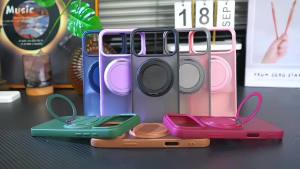 For Magsafe Magnetic Kickstand Holder Case For iPhone 17 Pro Max Air 16 15 14 Plus 13 12 11 XR XS X Frosted Translucent Cover