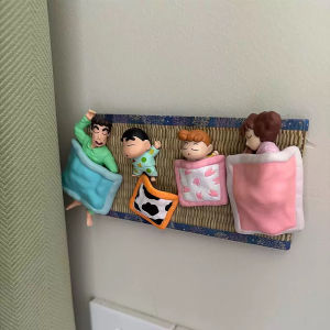 Bộ Đồ Chơi Búp Bê Kẹo Doodle Family Four Members Đồ Trang Trí Xe Đồ Chơi Mô Hình Hoạt Hình Đồ Chơi Lăn Tăn Kẹo Doodle