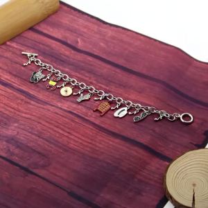 2Pcs Romantic ECG Heart Charms Couple Bracelet For Lover Women Men Magnetic Red Black Beaded Bracelets Party Gifts