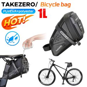 1L Bicycle Bag Large Capacity Bike Seat Bag Bike Pocket Pack Reflective Bicycle Saddle Bag EVA for Mountain Road Bikes